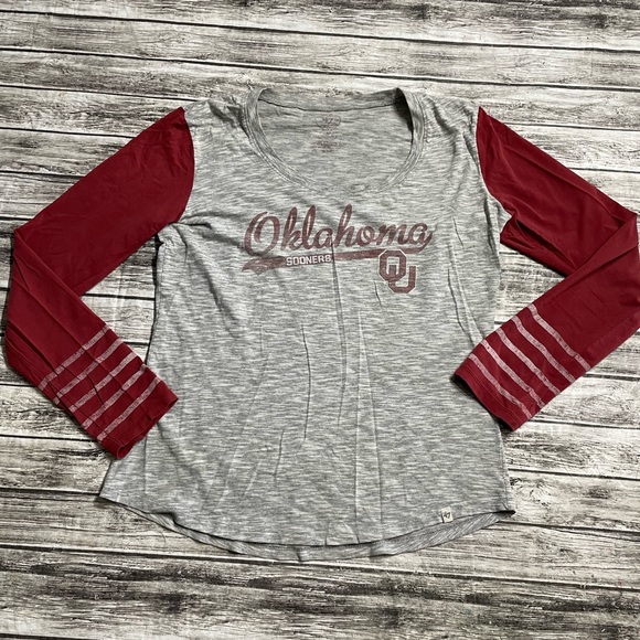 Ladies XL Oklahoma University OU Boomer Sooners top good condition light pilling - Picture 2 of 7